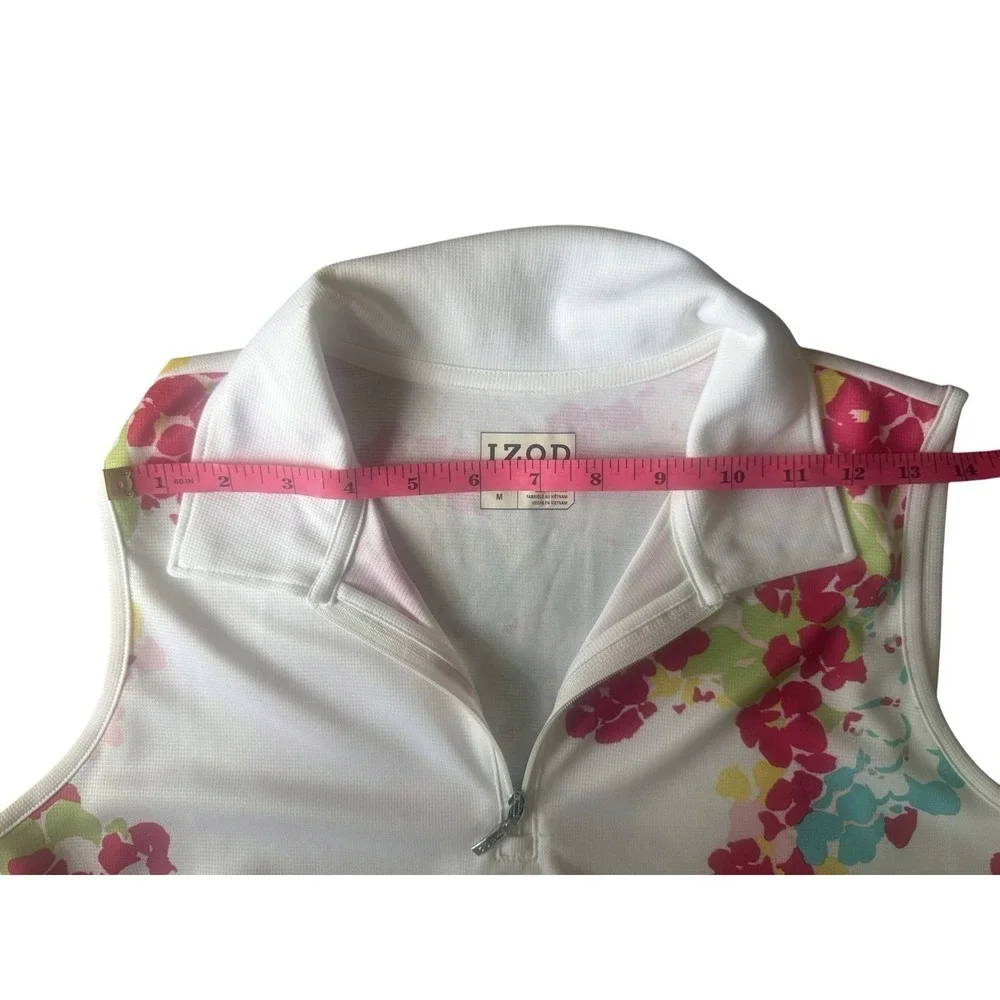 IZOD Golf Floral Sleeveless Polo & Skirt Set Womens M Top 10 Skort NWT